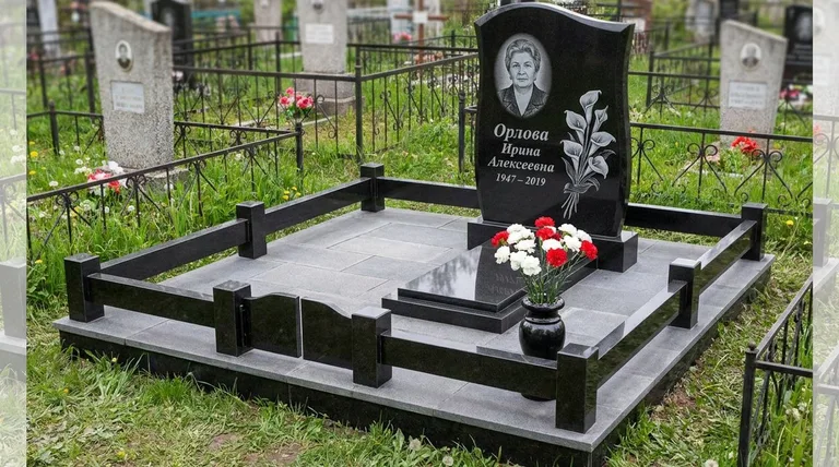 Памятник с гравировкой калл — выполненная работа «Орлова» в Рязани