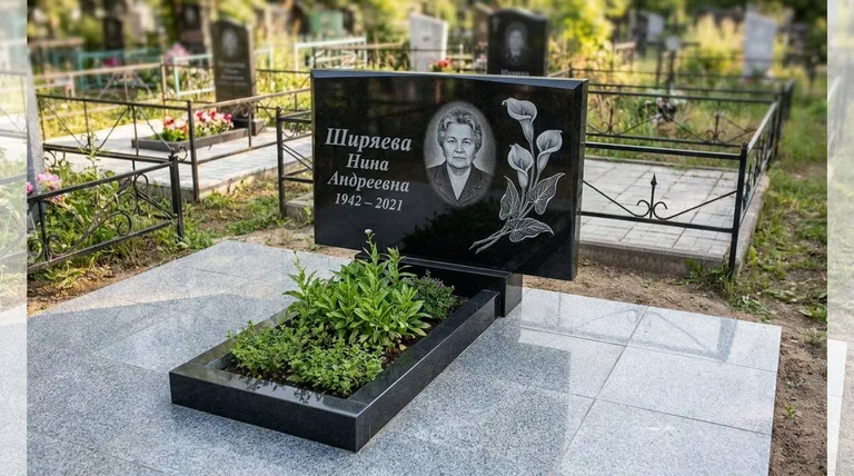 Памятник с гравировкой калл — выполненная работа «Ширяева» в Рязани