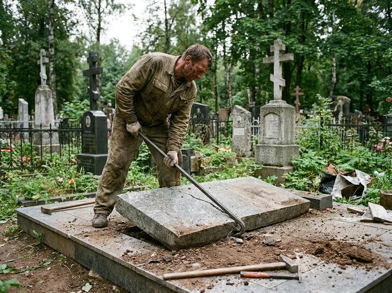 Демонтаж гранитной плитки и мощения участка в Рязани