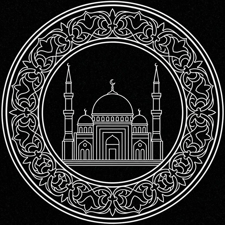 Эскиз: В медальоне — круглый медальон с восточным кантом в Рязани