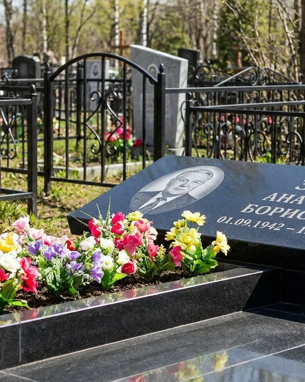 Премиум памятник под ключ с мощением и оградой в Рязани