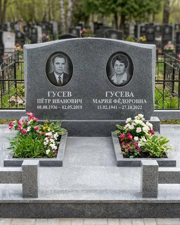 Памятник под ключ из белого мрамора в Рязани