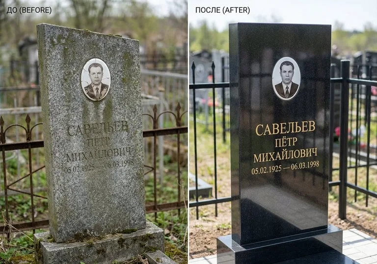 Комплексная реставрация старого памятника: до и после в Рязани