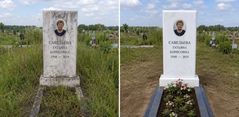 Диптих №21: кованая оградка с пиками — очищена от ржавчины, подкрашена чёрным в Рязани