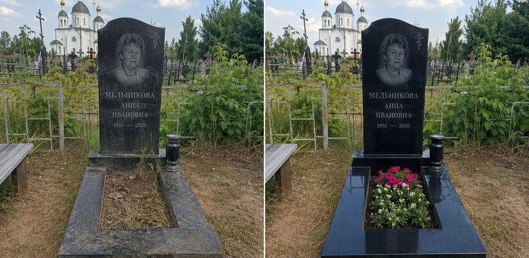 Мойка фигурного памятника до и после в Рязани