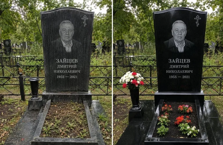 Уборка комплекса со скамьёй и плиткой до и после в Рязани