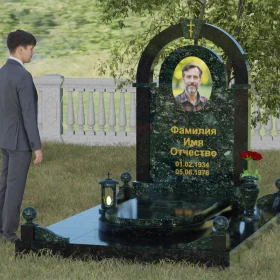 Памятник вертикальный комбинированный православный - П031