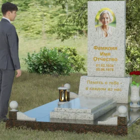 Комбинированный вертикальный светский мемориал - П069