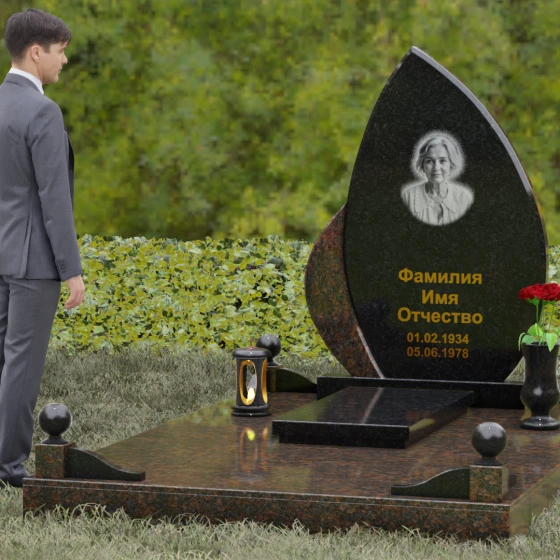 Вертикальный комбинированный памятник во Владивостоке