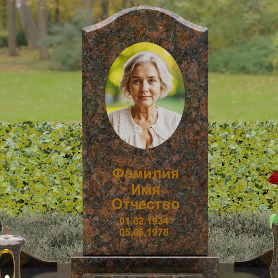 Гранитный светский памятник во Владивостоке, гранит Дымовский