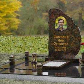 Гранитный вертикальный памятник без креста - П123