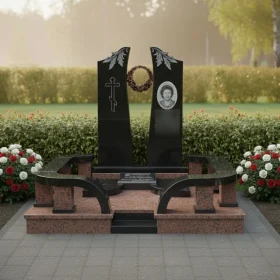 Гранитный памятник вертикальный Православный - ПН388