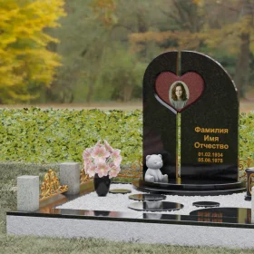 Вертикальный гранитный памятник на одного - П237