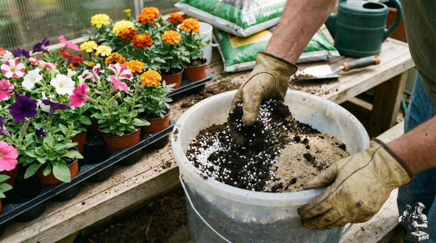 posadka-cvetov-v-betonnyj-vazon