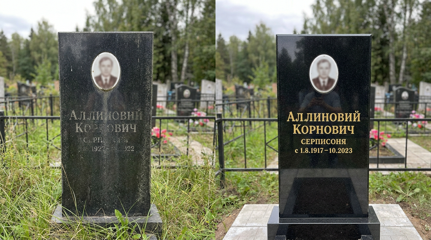 Реставрация памятника в Рязани — пример 2